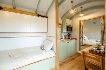 The Wensleydale shepherd's hut interior 