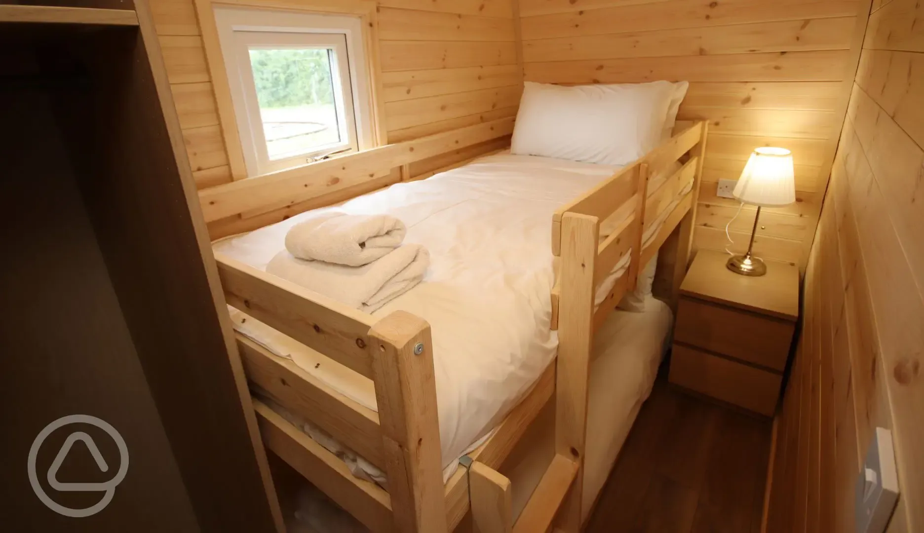 Glamping pod bunk beds