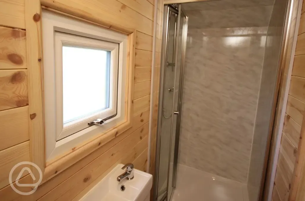 Glamping pod bathroom