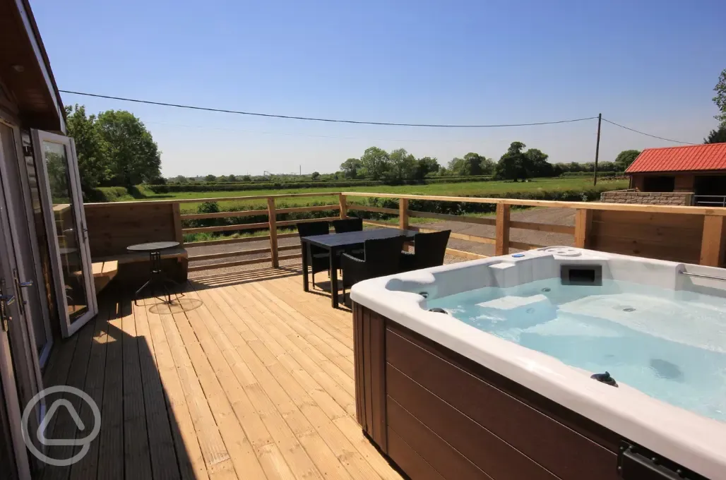 Lodge hot tub