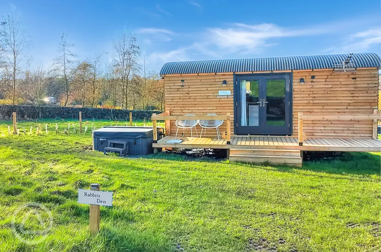 Shepherd's hut and optional hot tub