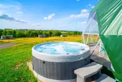 Glamping dome at Windmill Retreats with optional hot tub