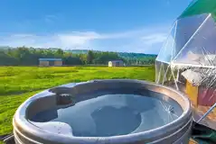 Geodome and optional hot tub