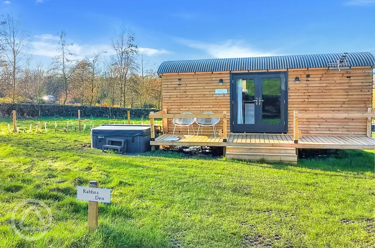 Shepherd's hut and optional hot tub