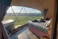 Geodome interior and panoramic window