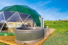 Geodome and optional hot tub