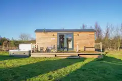 Shepherd's hut with an optional electric hot tub