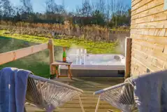 Shepherd's hut with an optional electric hot tub