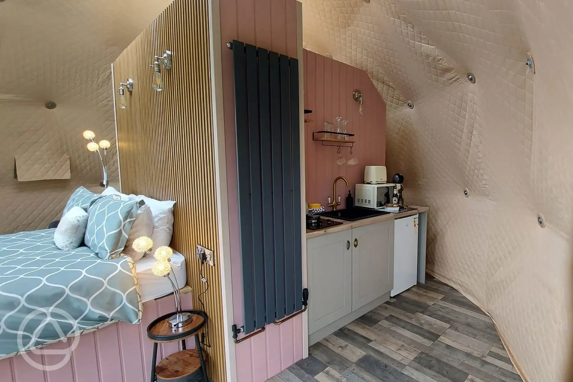 Geodome kitchenette