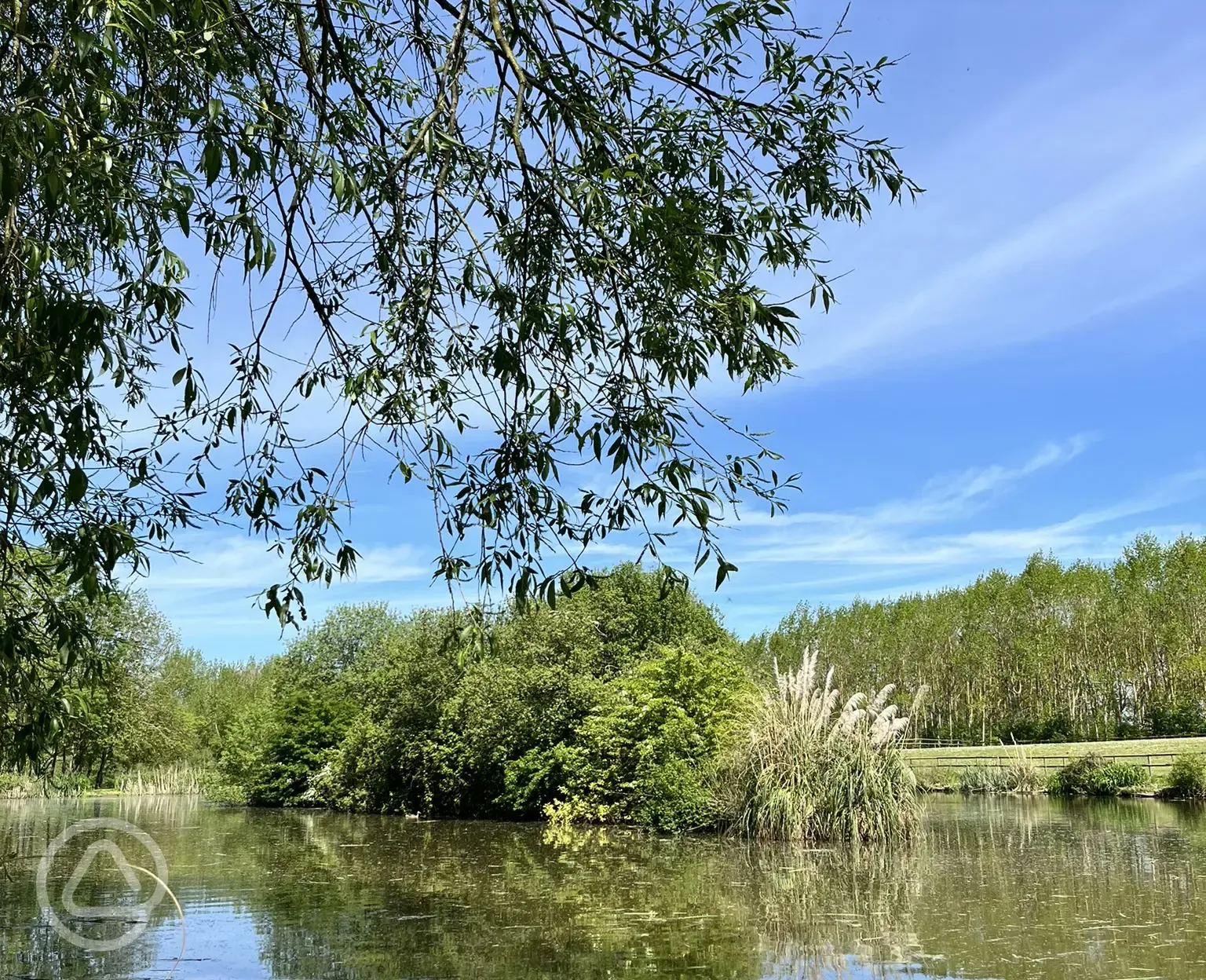 One of three fishing lakes, fishing is included with your stay