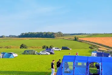 Damside Campsite with views over the Peak District