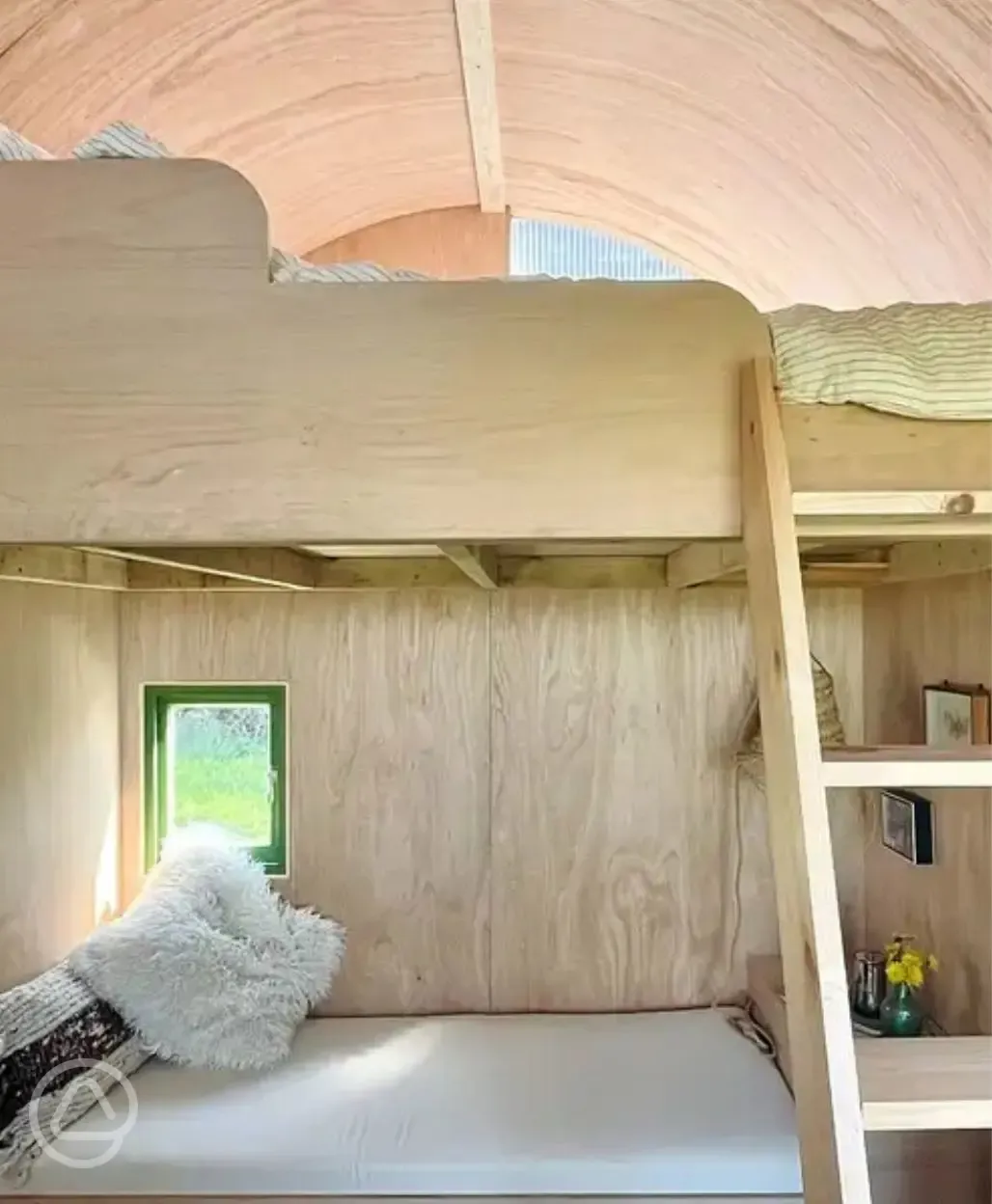 Wilderness hut interior