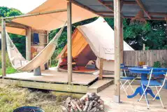 Bell tent on private decking