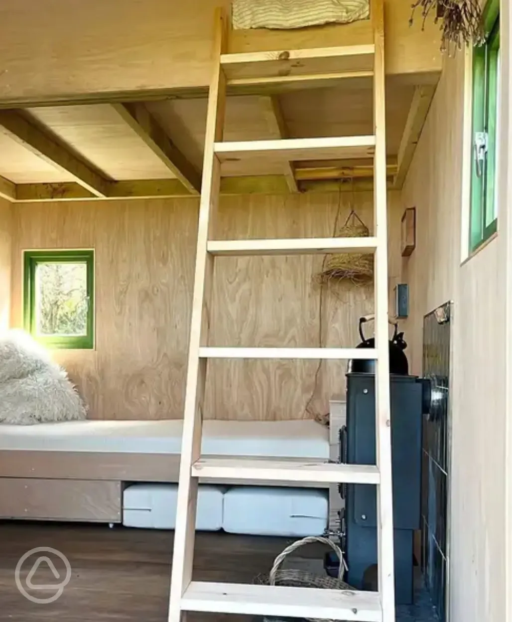 Wilderness hut interior