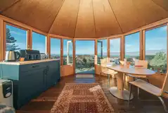 The private garden room in the Fuselage Glamping Pod at Highland Hangout