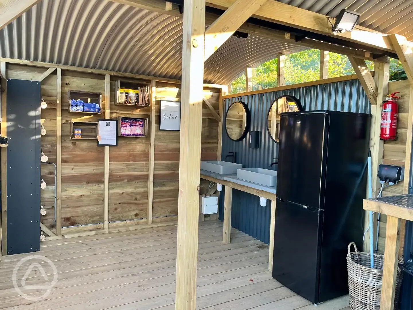 Kitchen area with communal freezer