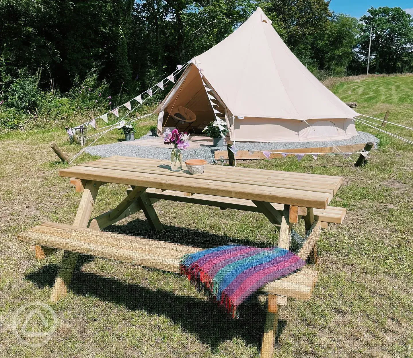 Unfurnished bell tent