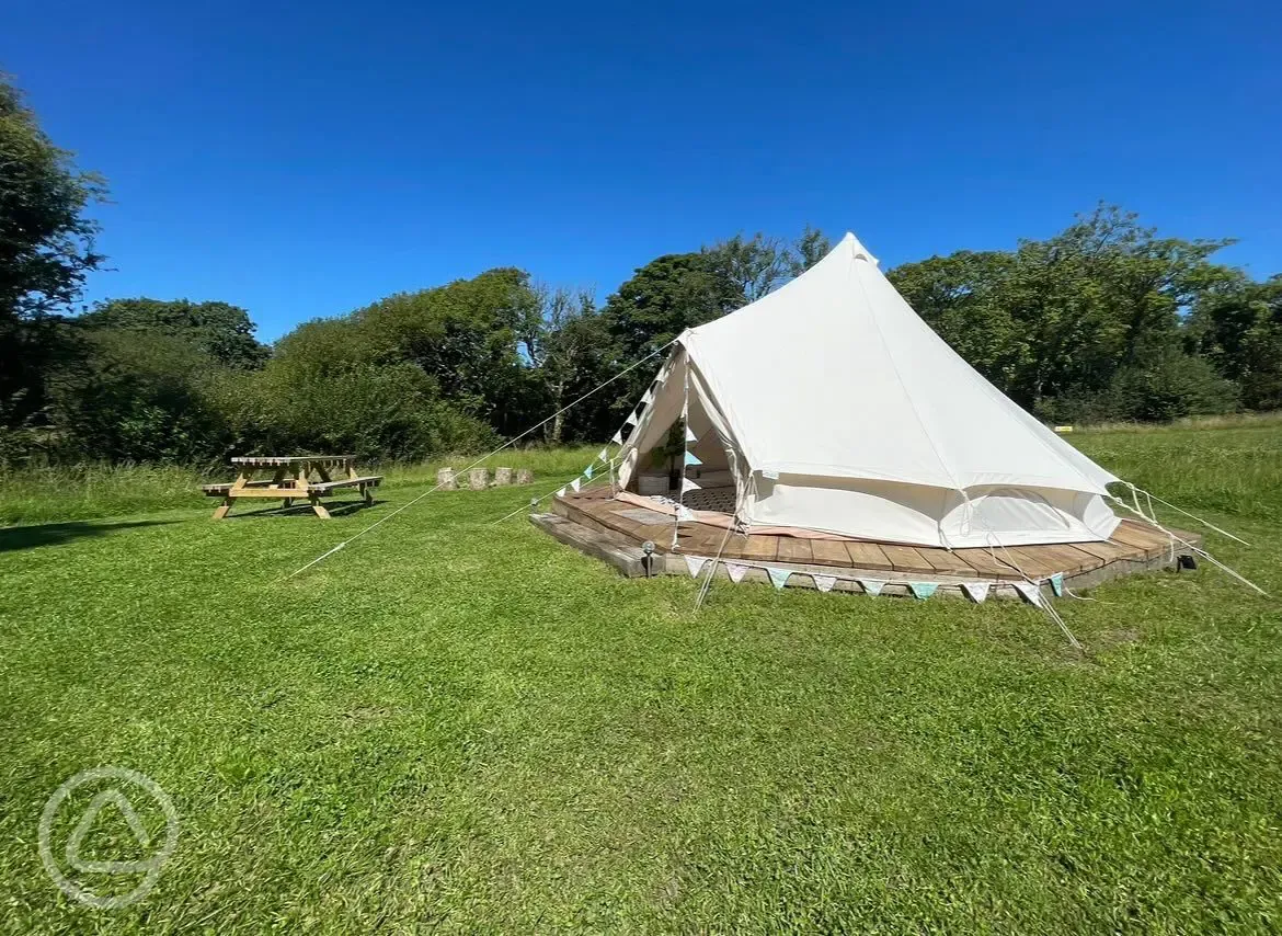 Unfurnished bell tent