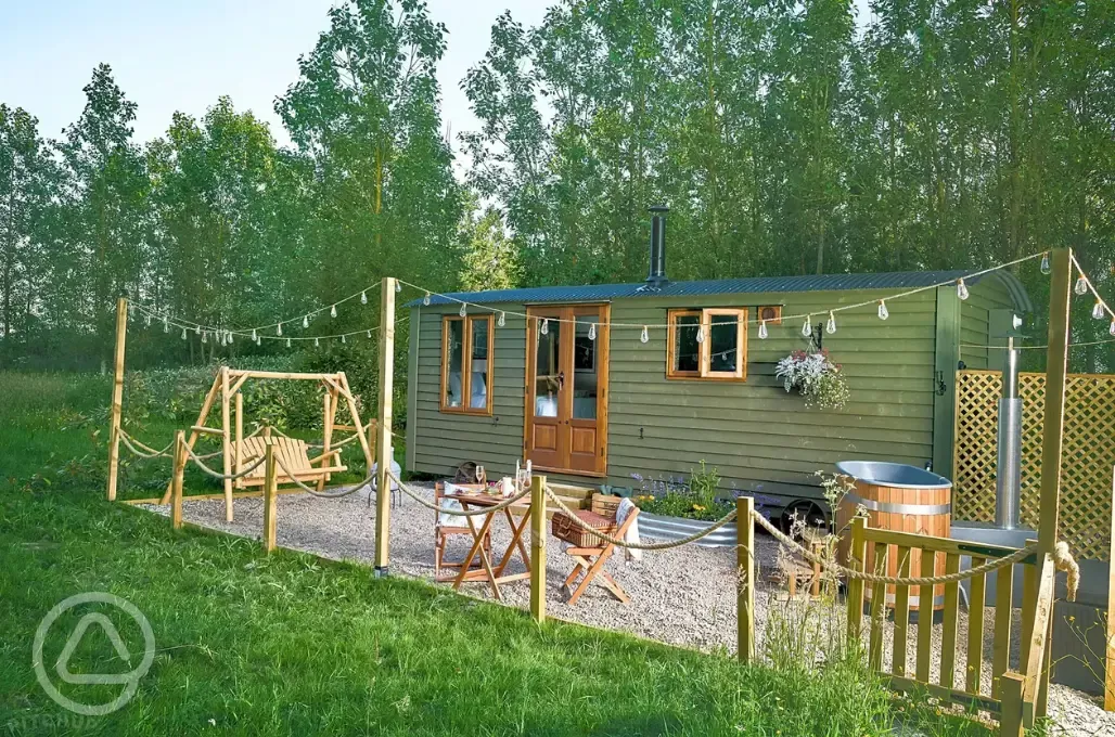 Botanist shepherd's hut exterior 