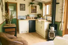 Botanist shepherd's hut interior