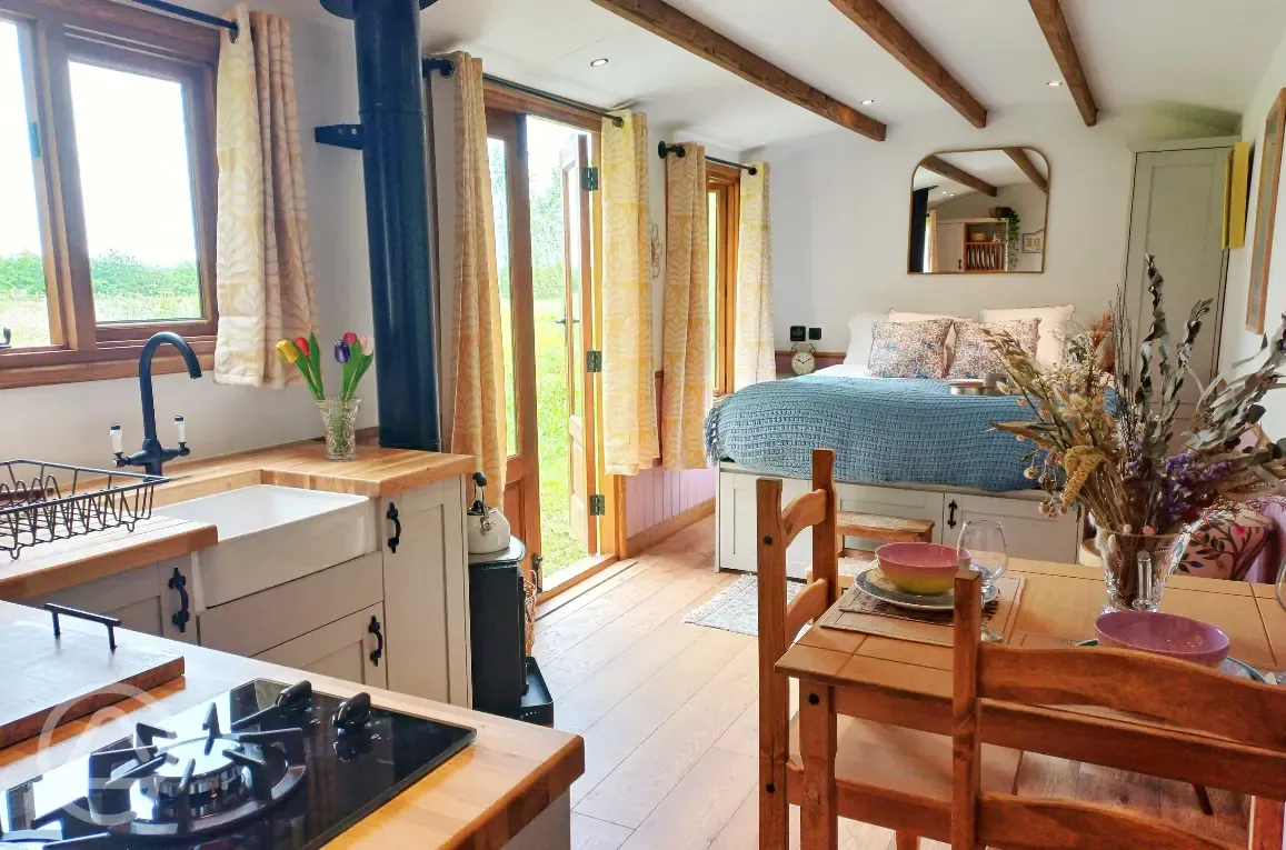 Heartwood shepherd's hut interior