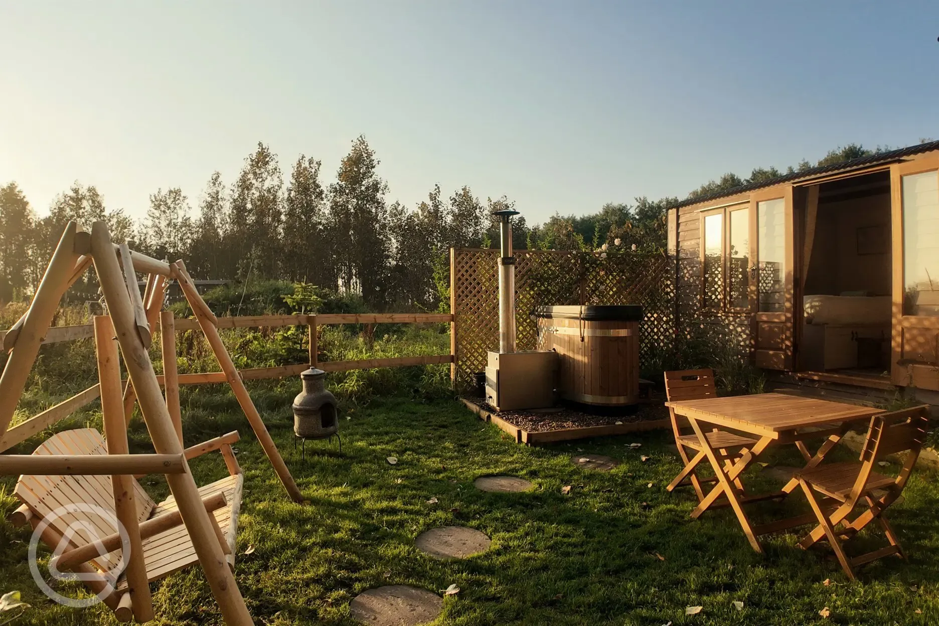 Heartwood shepherd's hut exterior 