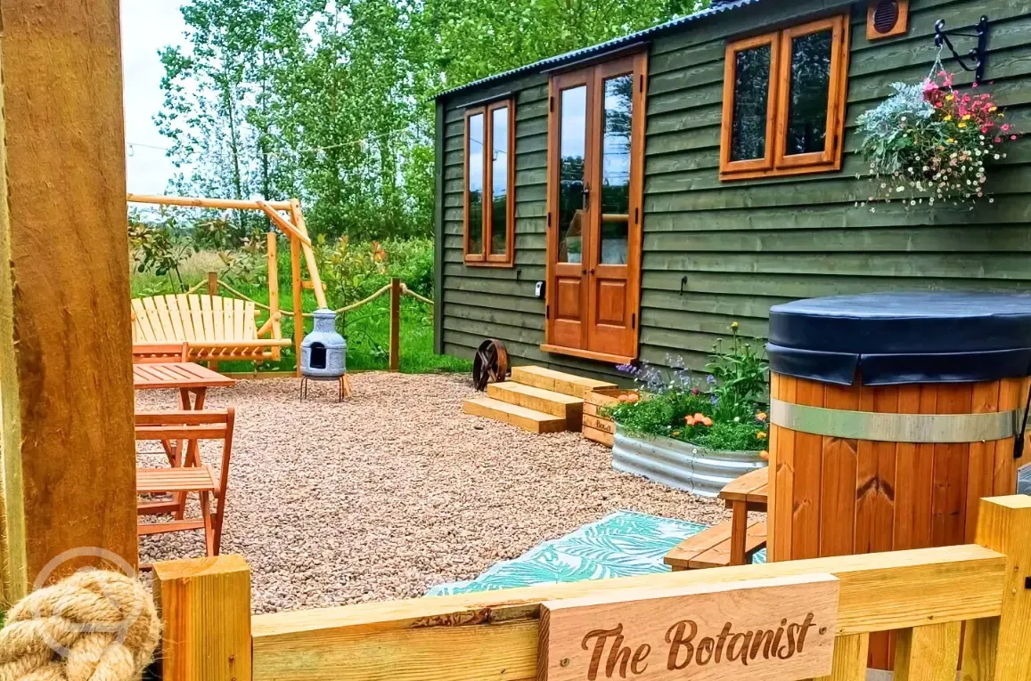 Botanist shepherd's hut exterior 