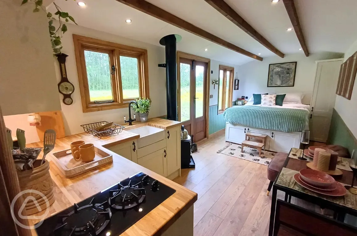 Botanist shepherd's hut interior