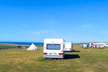 Non electric grass pitches and sea views