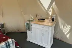 Geodome interior - kitchenette