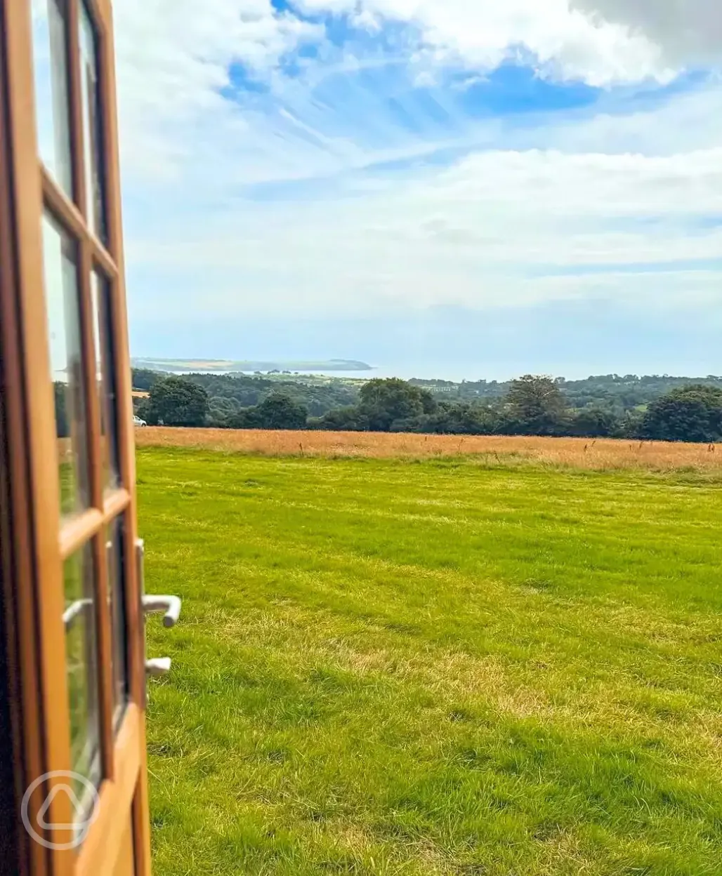 View from the barrel camping pod