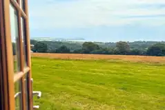 View from the barrel camping pod View from the barrel camping pod