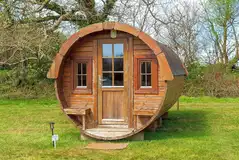 Barrel camping pod at Boscoppa Farm Glamping and Camping Barrel camping pod at Boscoppa Farm Glamping and Camping