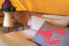 Bell tent interior Bell tent interior