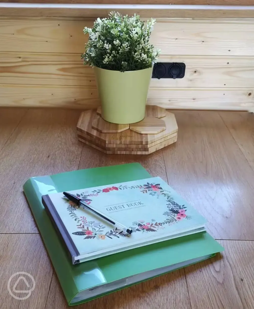 Glamping pod guest book