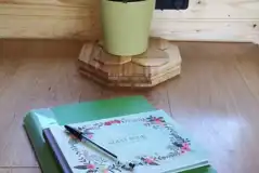 Glamping pod guest book