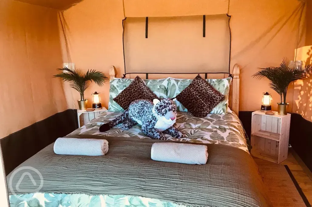 Safari tent interior