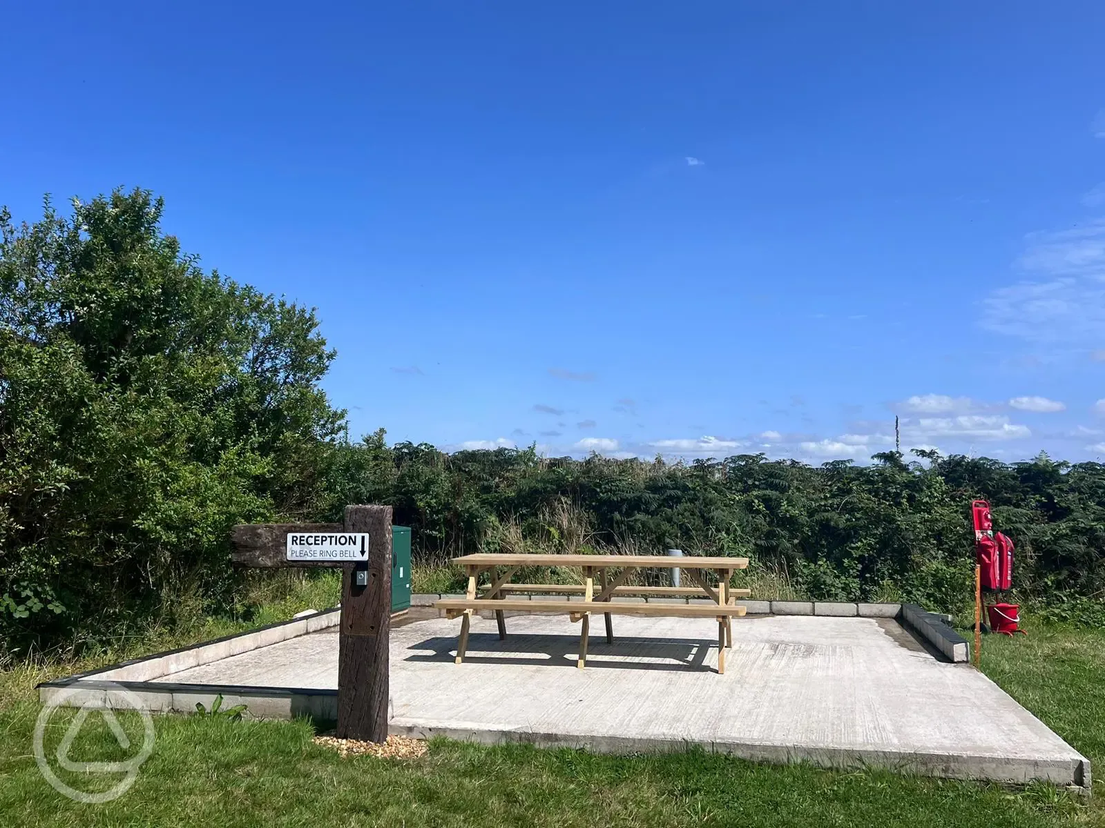 Picnic bench area