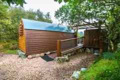 Ramp access to the glamping pod