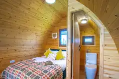 Porthor ensuite glamping pod interior Porthor ensuite glamping pod interior