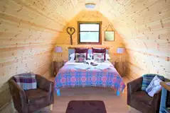 Porth Ferin camping pod interior Porth Ferin camping pod interior