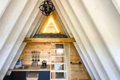 Glamping cabin interior