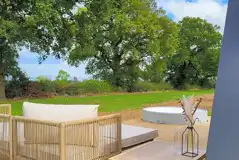Glamping cabin outdoor seating Glamping cabin outdoor seating