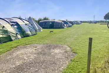 Grass pitches at Braunton Sands Campsite
