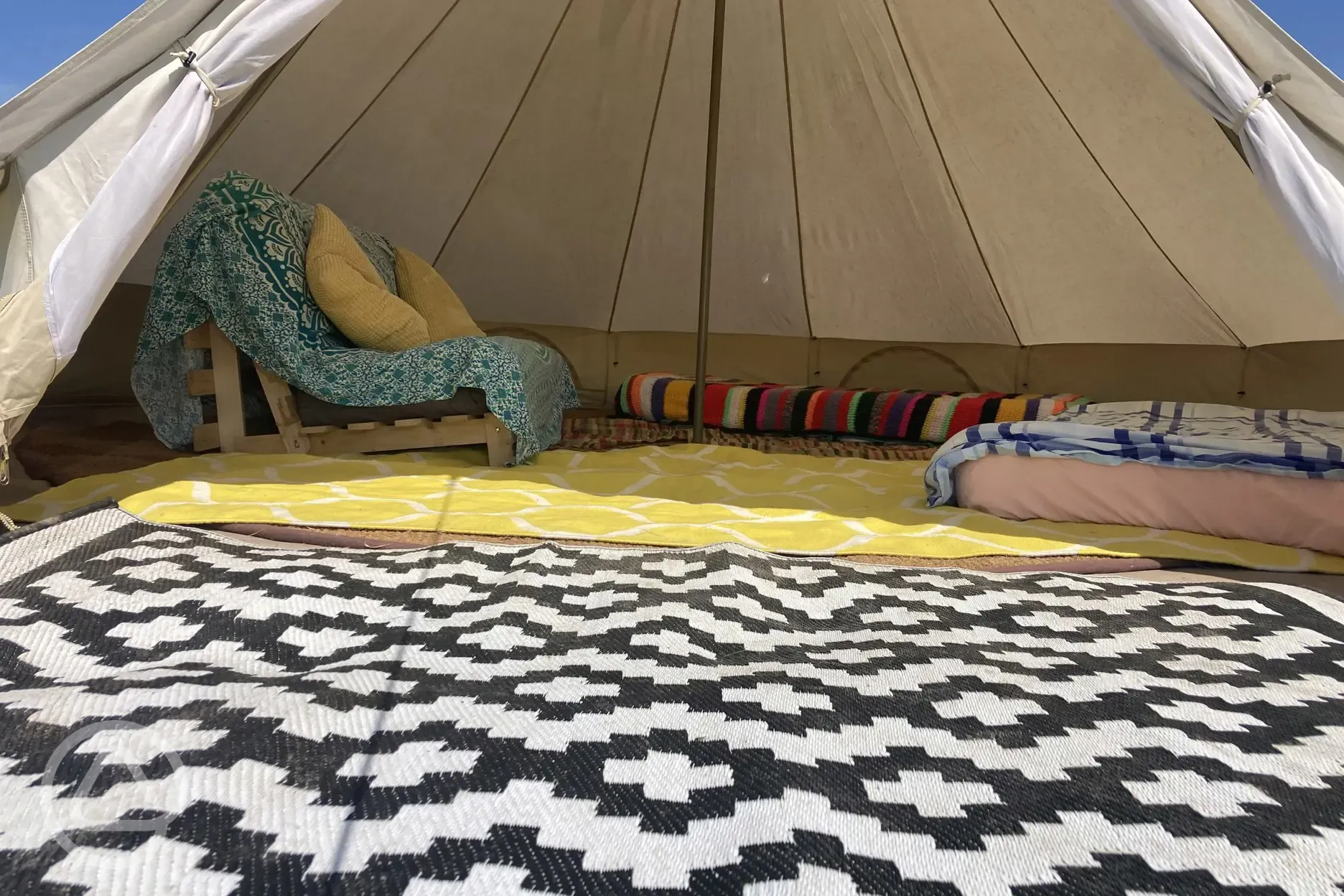 Bell tent interior 