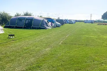 Grass pitches at Braunton Sands Campsite