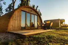 Glamping Pod seating area