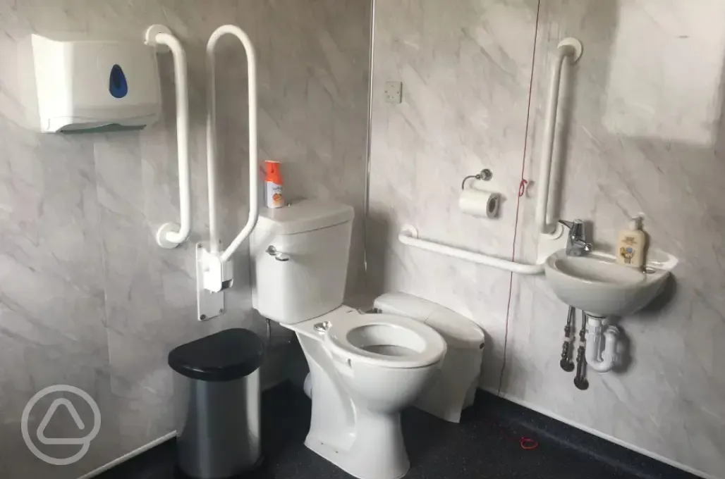 Disabled toilet in shared facilities block