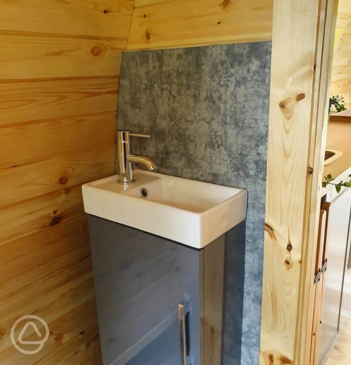 Ensuite glamping pod (four person) bathroom