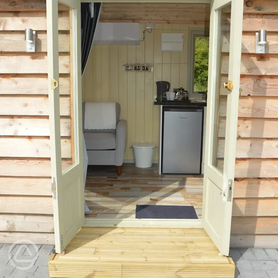 Shepherd's hut entrance